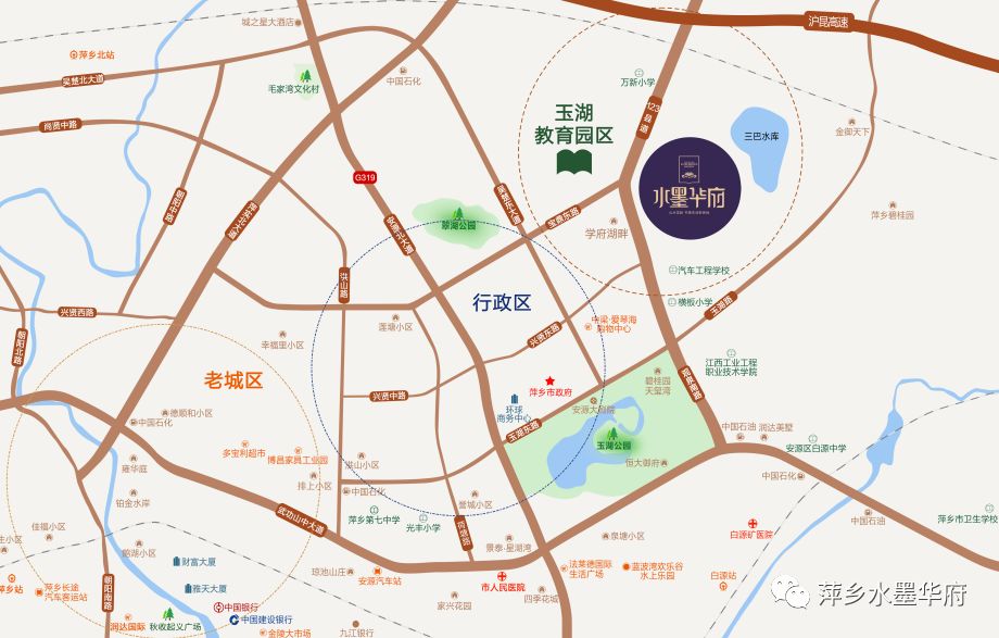 水墨华府位置交通图