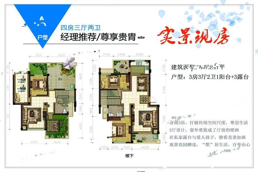 城市首府4室3厅2卫174.5㎡户型图