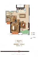 香山华府2室2厅1卫86㎡户型图
